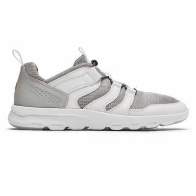 Rockport PulseTech Alt Bungee Turnschuhe Herren Weiß / Silber VJI-075913